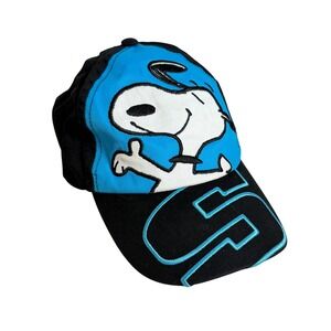 Peanuts Snoopy Knotts Berry Farm Youth Baseball Cap Black Blue Cotton Hat